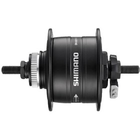 Resim Shimano DH-3D37 6V/3W 36h C.Disk Fren Somunlu Dinamolu Ön Göbek Siyah* 