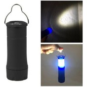 Resim Sones Led El Feneri Kamp Lambası Kullanışlı Alüminyum Ultra Parlak Teleskopik Torch Klipsli Siyah 