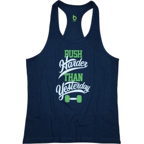 Resim Bluu Fitness Gym Tank Top Sporcu Atleti Pushharder 