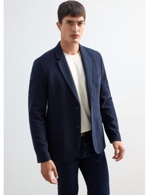 Resim Defacto Modern Fit Düğmeli Cepli Blazer Ceket F2347ax25aunv163 Lacivert 