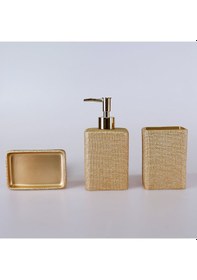 Resim Linen Sıvı Sabunluk Altın 