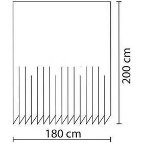 Resim Zethome Tropik Banyo Duş Perdesi 6022 Tek Kanat 1x180x200 Kahverengi 