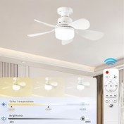 Resim 41.91cm 2-in-1 Soket Fan Işık, 30W Ayarlanabilir LED Tavan Fan Işık, E26/E27 Vida ile Modern Tavan Fan Işık, Uzaktan Kumandalı, 3 Hız 3 Renk, Edison Ampul Değiştirme Planı, Enerji Verimli Sessiz Fan Işık, Yatak Odası Oturma Odası Garaj için. 