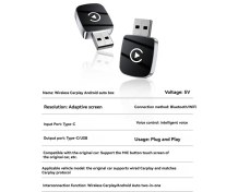 Resim Journeyman1 2'si 1 Arada Carplay Kablolu - Kablosuz Carplay ve Android Auto Adaptörü Type-C/usb Ai Kutusu Wifi Bluetooth Carplay (Yurt Dışından) 
