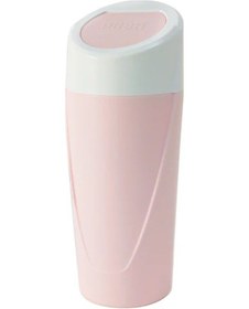 Resim Xuweiwei 1 Adet Araç İç Aksesuarı, Pembe Beyaz Kapaklı Araç Çöp Kutusu, Taşınabilir Bardak Tutucu Küçük Araç Çöp Kutusu 