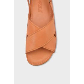 Resim Capone Outfitters Florina Hakiki Deri Soft Konfor Kadın Sandalet 