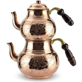 Resim İşleme Bakır Aile Boyu İşlemeli Bakır Çaydanlık Bakır 