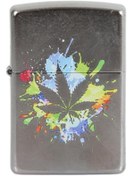 Resim Zippo Çakmak Leaf Splat Design 