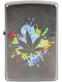 Resim Zippo Çakmak Leaf Splat Design 