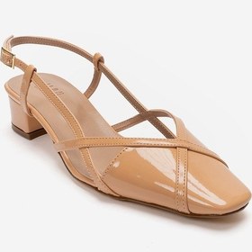 Resim Luvishoes Olena Koyu Bej Rugan Kadın Topuklu Sandalet 