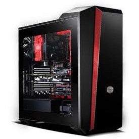Resim Cm Masterbox 5T Usb3.0 Kırmızı Siyah Midtower Pencereli Oyuncu Kasası 