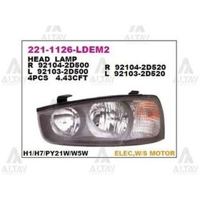 Resim Depo 2211126lldem2 Ön Far Sol Motorlu Siyah Elantra 02-02 921012d120 