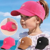 Resim Gençlerin Kalbi ve Harf Tasarımı ile Nefes Alabilen Beyzbol Şapkası - Ayarlanabilir Snapback, Makinede Yıkanabilir, 4-8 Yaş, Erkek ve Kız Çocukları için Rahat Yaz Şapkası, Kız Çocukları için Şapka, Açık Hava Oyun Aksesuarı, Eğlenceli Genç Stili, Dayanıklı Genç Giyim 