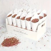 Resim 1 Set Rustik Romantik Beyaz Düğün Konfeti Konileri Dekoratif Tutucu Kutu ile - Şeker & Yiyecek Konileri için Zarif Parti Süslemeleri, İlkbahar/Yaz, Anneler Günü, Mezuniyet Etkinlikleri için İdeal 