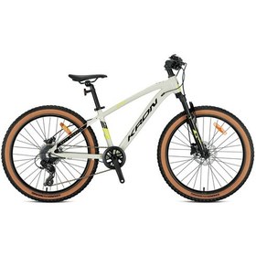 Resim Kron XC100 24 Jant 13K 8 Vites H.disk Dağ Bisikleti Bej Neon Sarı 
