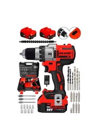 Resim Dragro Xr58 58V 5Ah Kırmızı Darbeli Akülü Vidalama Makinesi 