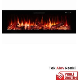 Resim Masta 130 Elektrikli Şömine - Isıtıcısız, Cam Çerçeveli, Tek Renk 