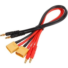 Resim 2pcs Xt90 To 4.0 Male Banana Connector Ultra Adapter Wire Harness Charging Cable For Rc Car Helicopter 
