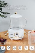 Resim Fressi Cam Su Isıtıcısı Kettle Elektrikli Çok Fonksiyonlu Bitki Çayı Makinesi Beyaz 600ml Ysb-gc02 Eiffel 