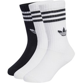 Resim adidas Beyaz - Siyah Erkek Çocuk Çorap JZ7496 CREW SOCK 3P 