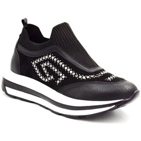 Resim Kindep Trok Detaylı Poli Hafif Taban Günlük Kadın Ayakkabı Siyah Siyah 