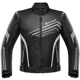 Resim Motoanl Motosiklet Montu Full Korumalı 4 Mevsim Maxdura Kumaş Ve Pu Deri Motor Mont Black Edt 