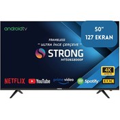 Resim Strong MT50ES8000F 50" 127 Ekran Uydu Alıcılı 4K Ultra HD Wifili Ultra İnce Çerçeve Android Smart TV Strong