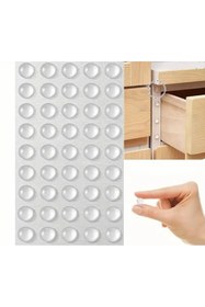 Resim Yenigeldi 64 Adet Şeffaf Silikon Dolap Kapı Duvar Stoper Tampon Koruyucu 