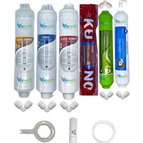 Resim Pemax Water Solutions Kapalı Kasa Su Arıtma Cihazlarına Uygun Eco 6'lı Orijinal LG Kuno Mebran Alkali-Tatlandırıcı Set 