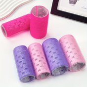 Resim [2 adet Saç Makarası] 2'li Şık ve Vintage Tarz Yuvarlak Delikli Saç Makarası Seti, Orta Uzunluk Saçlar için Plastik Kendi Kendine Tutunan Saç Makaraları, Anneler Günü Hediye Fikri 