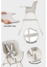 Resim Ergo Mama Sandalyesi 2025 Model, Taş Rengi, Ergonomik & Kolay Temizlik 