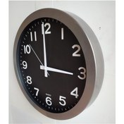 Resim Bahat Otel Salon Ofis Duvar Saati Camlı Metal Çerçeve 36 Cm 