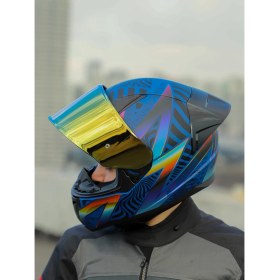 Resim LS2 Rapıd 2 Race Optık Mat Mavi-Mor Kask 