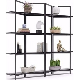 Resim Zizuva 4 Katmanlı Saksılık Kitaplık Nostarji Düzenleyici Bahçe Ba 