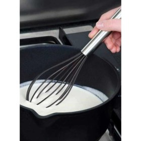 Resim Feyza Design Silikon Yumurta ve Çikolata Çırpıcı, 30 Cm, Çelik Saplı, Çok Amaçlı 