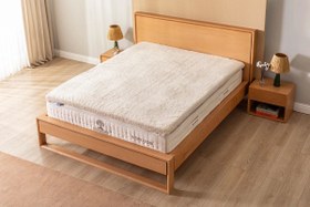 Resim %100 Pamuk Kılıflı Doğal Lateks Yatak Pedi - 160x200 