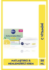 Resim NIVEA Perfect&Matte Matlaştırıcı Gündüz Yüz Bakım Kremi C Vitamini Eşit Cilt Tonu Nemlendirici 50 ML 