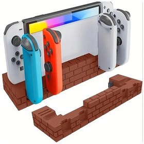 Resim Elmpaly Nintendo Switch Şarj Dock Kırmızı Tuğla Taşınabilir Dörtlü Joy Kulplu Hızlı Şarj Led Göstergeli 