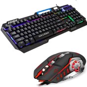 Resim Havana RGB Oyun Klavyesi ve Renkli Mouse Set USB Kablolu LED Işık Arkadan Aydınlatmalı Oyun Klavye Mekanik Hisli