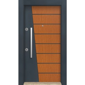 Resim Mono Çelik Kapı MN-6010 Dış Iklim Kapısı Yağmur'a ve Güneşe Dayanıklı Çelik Kapı 