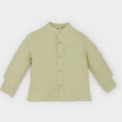 Resim DeFacto Erkek Bebek Flamlı Poplin Uzun Kollu Basic Düz Gömlek E0283A525SPGN1108 Yeşil 
