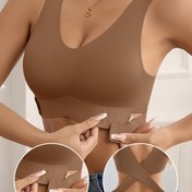Resim Kadınlar için Dikişsiz Push-Up Sütyen - Ön Kapatmalı ve Geniş Askılı Günlük Tarz, Rahat Naylon Karışımı, Görünmez Kalıp, Günlük Konfor Giyim|Dikişsiz İç Çamaşırı|Pürüzsüz Kumaş Bitişi 