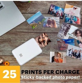 Resim Kodak Step Anında Renkli Fotoğraf Yazıcısı Beyaz Printer Siyah 