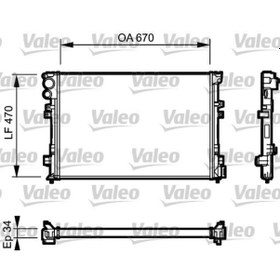Resim VALEO 731168 Radyator Su Klimali / Klimasiz Mekanik Su ( Fiat : Scudo 2.0Hdi Citroen : Jumpy 2.0Hdi 00-- ) 1301Y4 1475844080 (WH653129) 