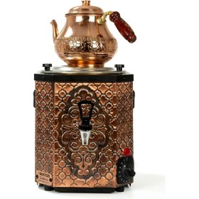 Resim Mini Bakır El Işçiliği Elektrikli Semaver Çay Makinesi, Şık ve Kullanışlı Tasarım 
