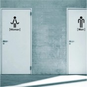 Resim CLK Auto 1 Parça Banyo Duvar Sticker Yaratıcı Kendinden Yapışma Su Geçirmez Duvar Dekoru 