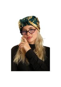 Resim Hürrem Bone Zümrüt Pratik Hazır Geçmeli Tesettür Bone İpek Desenli 2410 37 Zümrüt 