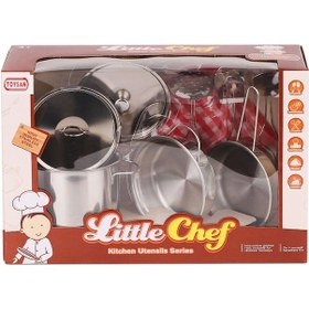 Resim 668-c1 Küçük Şef Metal Tencere Seti -toysan Oyuncak 