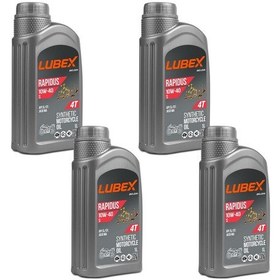 Resim Lubex Rapidus S 10W-40 1 L 4 Zamanlı Motosiklet Yağı (4 Adet) 