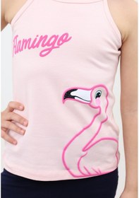 Resim Toontoy Kız Bebek Baskılı Atlet Pudra 